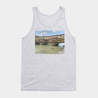 Solo Kayak On The Arno River Tank Top